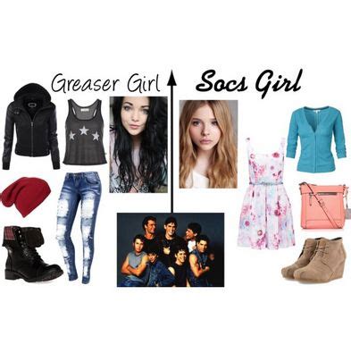 Greasers vs. Socs. | Great ideas | The outsiders greasers, Greaser outfit, Girl greaser outfit