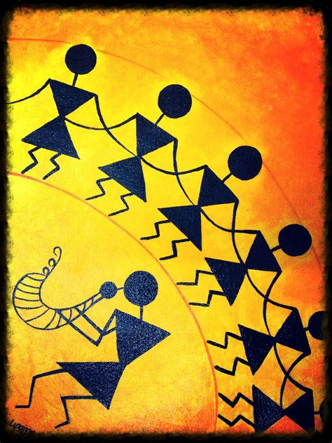 Canvas Warli Painting For Kids - Download Free Mock-up