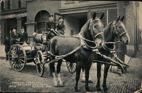 Chemical Engine No.2, Bellaire Fire Department Ohio Postcard