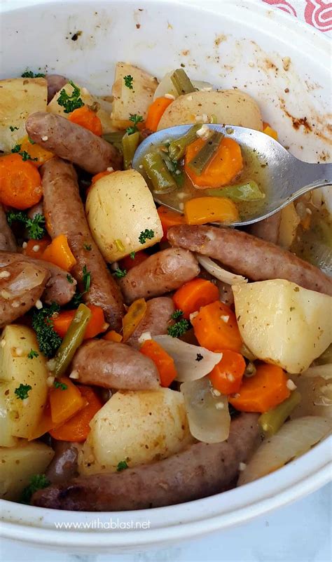 No-Fuss Sausage and Vegetable Casserole | With A Blast