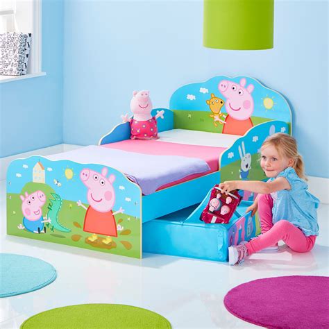 PEPPA PIG TODDLER BED WITH STORAGE + MATTRESS OPTIONS - KIDS BEDROOM ...