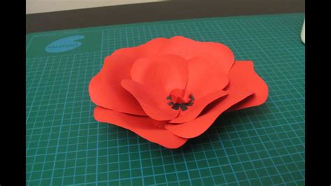 DIY - Poppy flower made of paper - YouTube