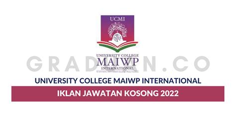 Permohonan Jawatan Kosong University College MAIWP International • Portal Kerja Kosong Graduan