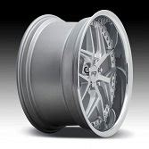 Niche Vice M225 Silver w/ Chrome Lip Custom Wheels Rims - M225 / Vice - Niche Road Wheels ...