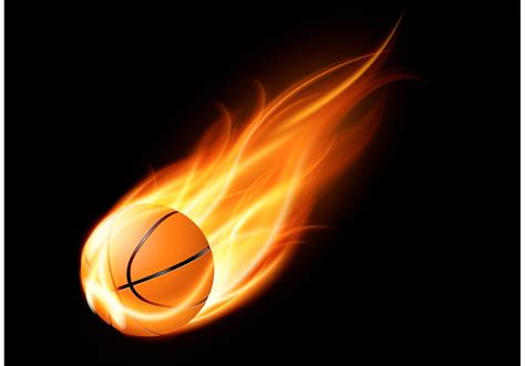 Free Basketball On Fire Vector 87950 Vector Art at Vecteezy