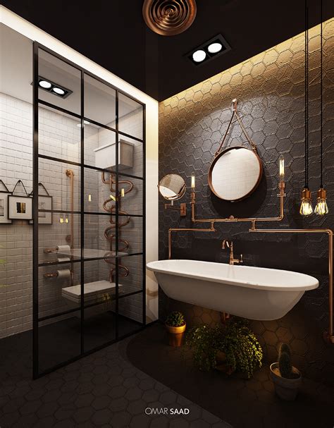 INDUSTRIAL BATHROOM - INTERIOR DESIGN - on Behance