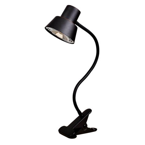 14 in. Integrated LED Bronze Gooseneck Clip-On Desk Lamp-19849-000 - The Home Depot