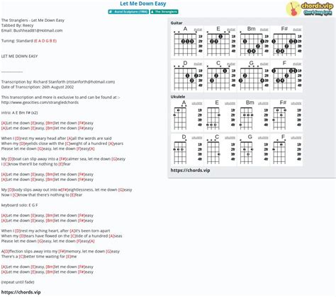 Chord: Let Me Down Easy - tab, song lyric, sheet, guitar, ukulele ...