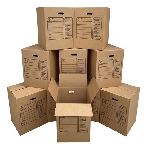 uBoxes Moving Boxes with Handles, 10 Premium Large, 18" x 18" x 24 ...