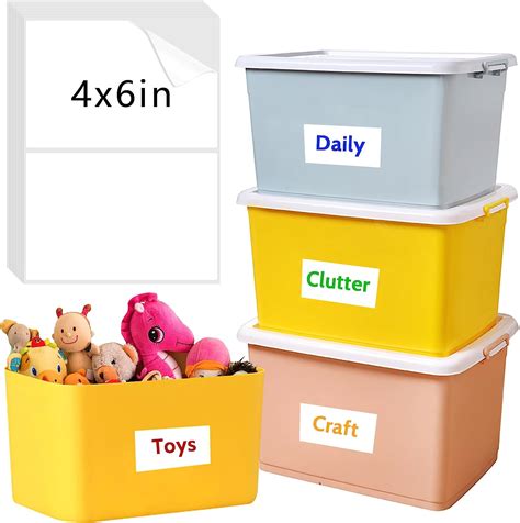 Amazon.com: 150 Pcs Labels for Storage Bins, 6 X 4 Inch Removable ...