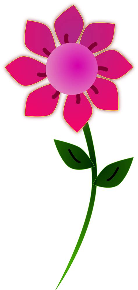 Clipart - Pink Sun Flower