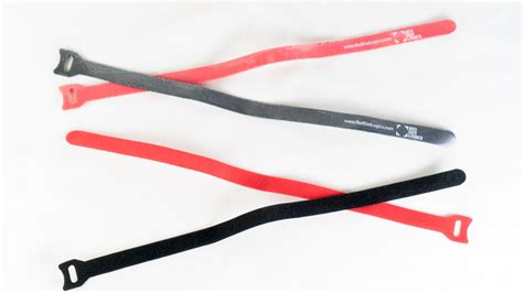 Velcro Cable Ties – 3⁄4 x 12″ Black & Red | Red Dot Logics