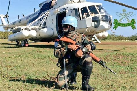 Assam Rifles troops (Indian paramilitary force) in UN peacekeeping ...