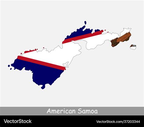 American samoa map flag Royalty Free Vector Image