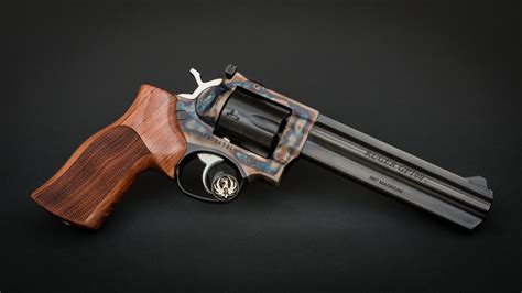 Turnbull Finished Ruger GP100 with Hogue Pau Ferro Checkered Grips ...