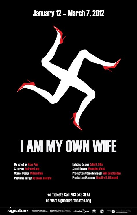 Theater Poster for I Am My Own Wife | Incite