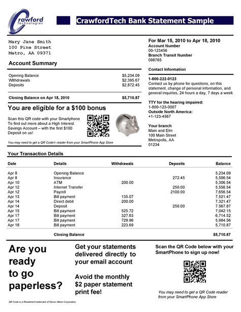 23 Editable Bank Statement Templates [FREE] ᐅ TemplateLab