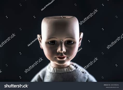 Creepy Doll Face On Dark Background Stock Photo 2203785051 | Shutterstock