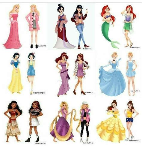 disney princess #disneyprincess Disney princesses as modern girls #disneyprinces ... | Disney ...