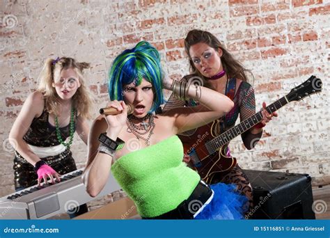 Female Punk Rock Band Stock Image - Image: 15116851