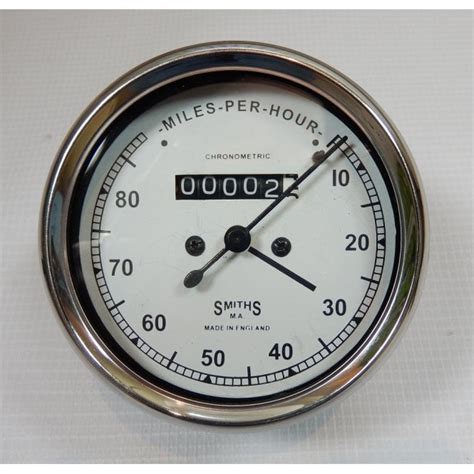 SMITHS INSTRUMENTS Smiths Type Speedometer 0-80 MPH Black Body 2:1 Ratio UK Speedometer Fitting ...