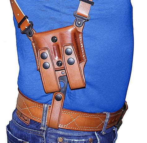 Leather Vertical Shoulder Holster for Ruger MKIV 22/45.22LR 5.5" BBL #1323# - Holsters