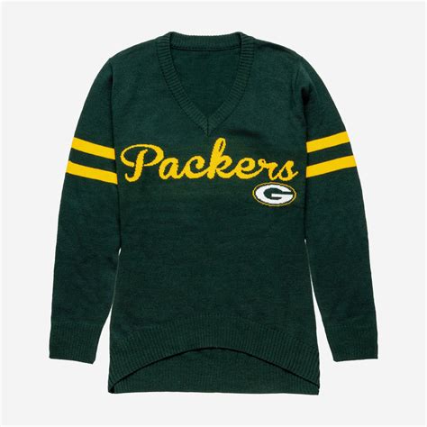 Green Bay Packers Womens Vintage Stripe Sweater FOCO