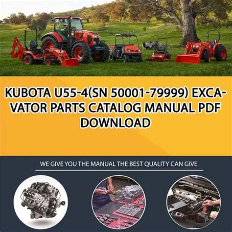 Kubota U55-4(SN 50001-79999) Excavator Parts Catalog Manual PDF ...