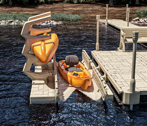 Kayak Launch with 2 Rails - Wave Armor - Floating Docks