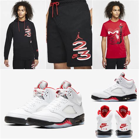 Air Jordan 5 Fire Red Outfit match | SneakerFits.com