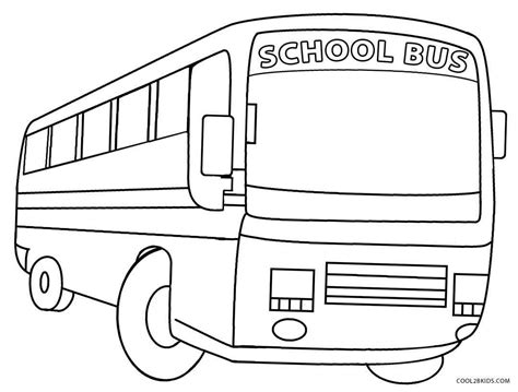 Printable School Bus Coloring Page For Kids | Cool2bKids