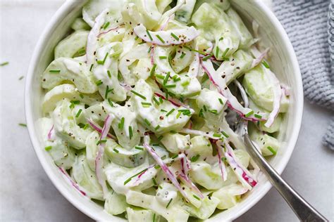 Creamy Cucumber Salad Recipe – Healthy Cucumber Salad Recipe — Eatwell101