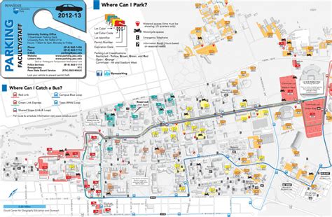 Penn State University Park Campus Map - Printable Map