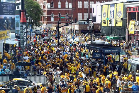 The scene in Nashville before the Predators Stanley Cup Final home ...