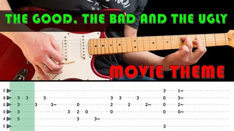 THE GOOD, THE BAD AND THE UGLY - Guitar lesson - Movie theme with tabs(fast & slow)- Ennio ...