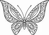 Simple Zentangle Butterfly Coloring Pages  Cool sketch template