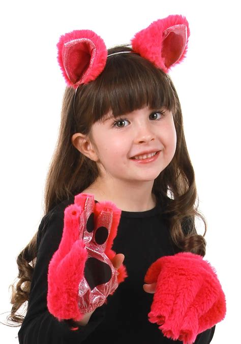 Anime Cat Magenta Ears Costume Headband