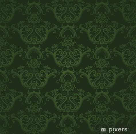 Wall Mural Dark green floral wallpaper - PIXERS.UK