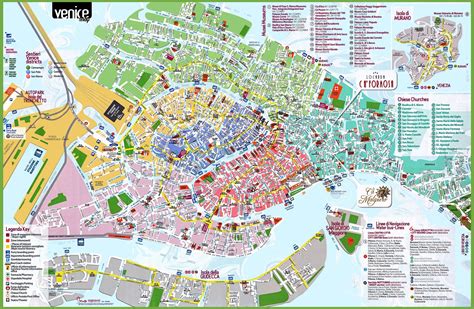 Venice walking map - Free Venice walking tour map (Italy)