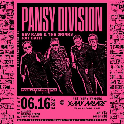 Pansy Division / Bev Rage & the Drinks / Rat Bath — X-Ray Arcade