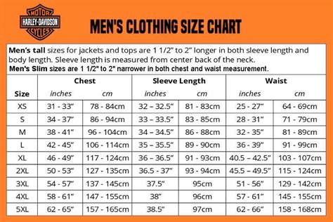 Harley Davidson Chaps Size Chart