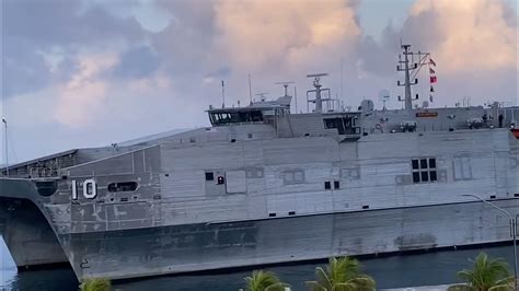 Arrival of the USNS Burlington operated by the United States Navy's Military Sealift Command ...