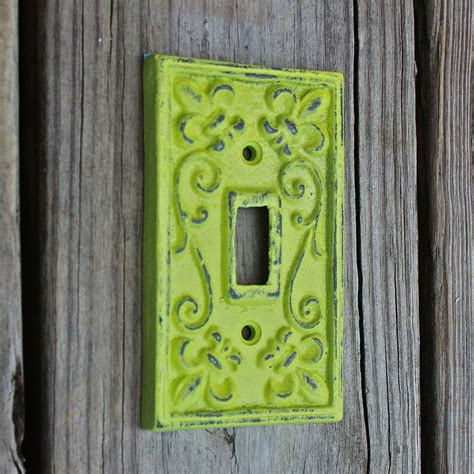 Lime Green Decorative Light Switch Plate/ Single by AquaXpressions