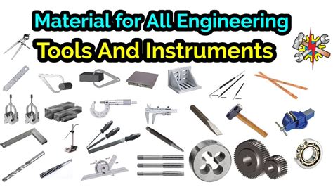 Material For All Engineering Tools And Instruments | Engineering Tools - YouTube