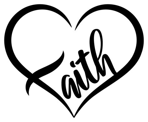 Faith svg faith heart svg religious svg faith inside | Etsy