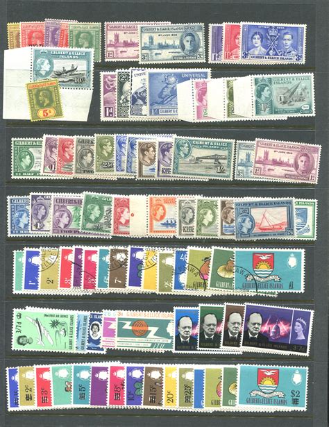 A stock book of British Commonwealth stamps, mint and used, including Gilbert and Ellice Islands 191