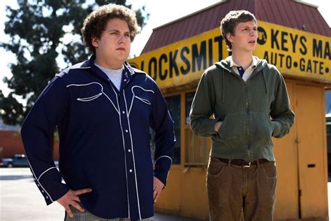 Jonah Hill and Michael Cera in "Superbad" | Best superhero movies, Superbad movie, Superbad