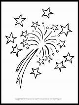 Fireworks Coloring Pages Printable Sketch Page sketch template