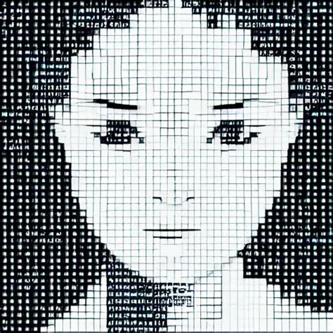 anime girl in ascii art style, terminal text, matrix | Stable Diffusion