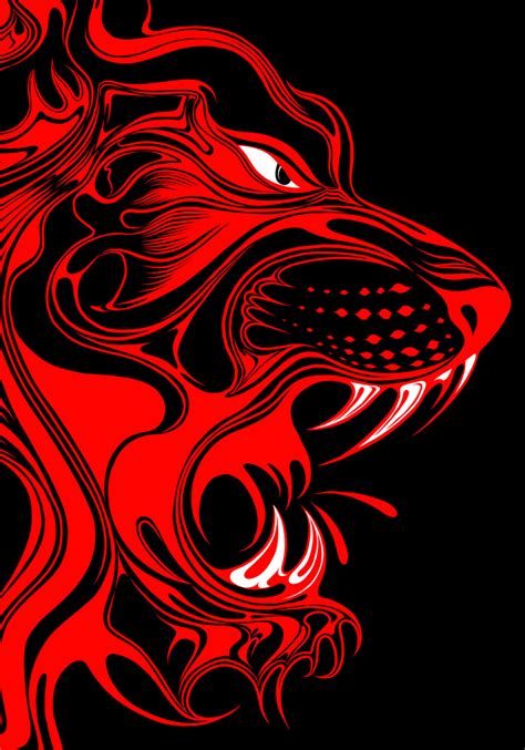 Red Tiger Moon on Behance